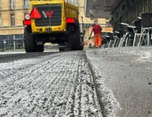 Belagsarbeiten. Biel, Seeland.